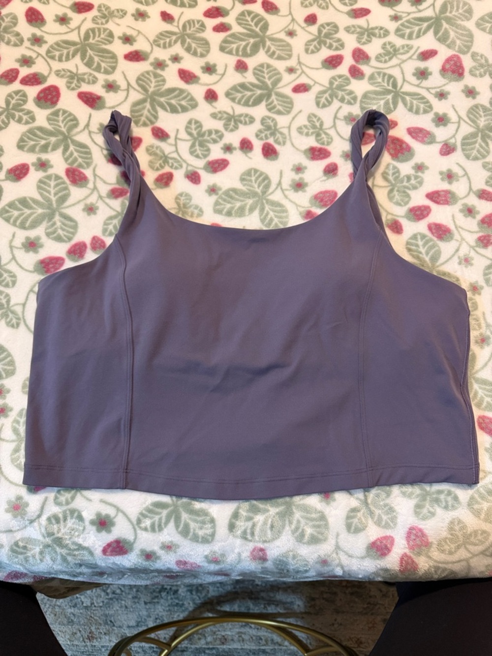 lululemon athletica Mauve Purple Cropped Sports Bra with Twist Straps